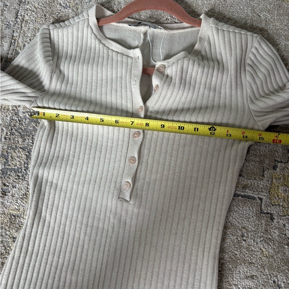 ZARA Ribbed Lounge Playsuit - Picture 8 of 11